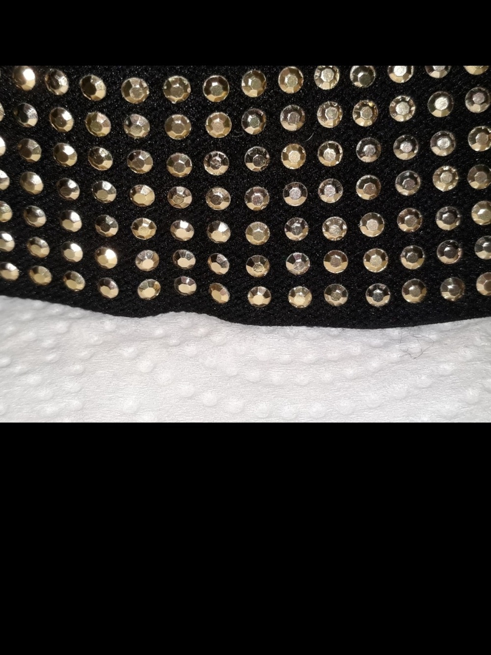 NWT Black Studded Rhinestone Choker Necklace Goth Trending NEW